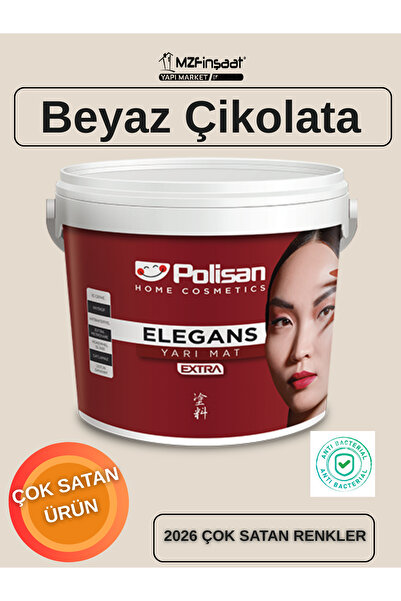 Polisan Elegans Extra Yarı Mat Küf Önleyici İç Cephe Boyası Beyaz Çikolata