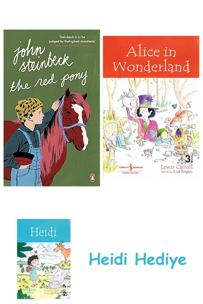 Bloomsbury الحصان الأحمر + أليس في بلاد العجائب + هايدي