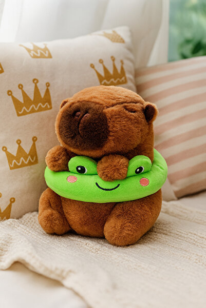 OEM Capybara Plush With Brooch 22 cm – Ultra-Soft, Adorable Design & Fine Details, Christmas Gift