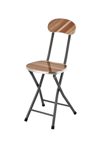 Lawazim كرسي خشبي قابل للطي مع مسند ظهر للاستخدام المنزلي والمكتب