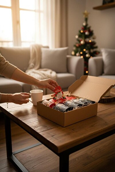 DRY Assorted festive gift box: 5 roasted almonds 100g & 5 mixed nuts, cranberries and peanuts 50g