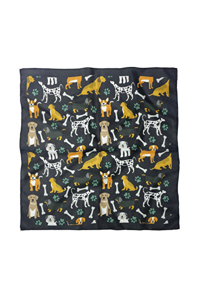 Sultan İpek وشاح / باندانا بنمط الكلب مقاس 52x52 سم