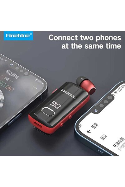 Fineblue Retractable Bluetooth Headphones with Noise Cancelling, Vibration, In-Ear Microphone, and Bluetooth 5.3