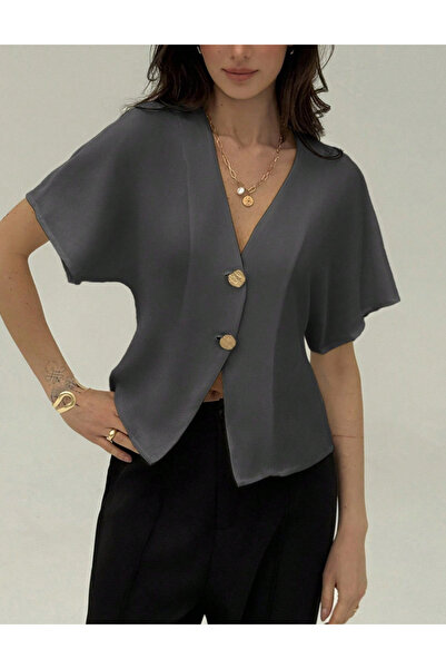 Sheya Shein short sleeve shirt, gray