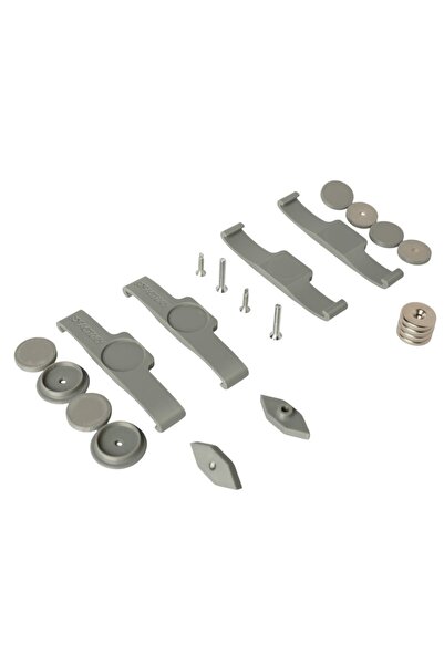 3dFactory Set suporturi magnetice grila fagure placute numar inmatriculare auto Slim-4 bucati(fata+spate)gri