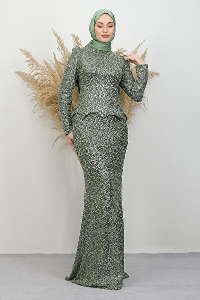 lizatesettür Melida Takım Abiye Yeşil