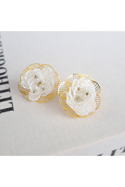 Norevia Çiçek desenli Küpe ZR Model