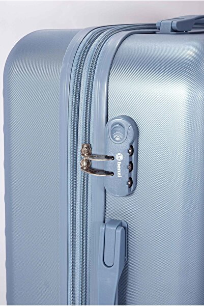 Benzi Cărucior extensibil mediu BZ 5823, ABS, 65x40x24 cm, blocare, 4 roți 360°, albastru deschis