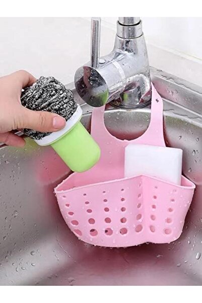 OEM Set 2 Suporturi Scurgere pentru Burete si Laveta de Vase, din silicon, Roz