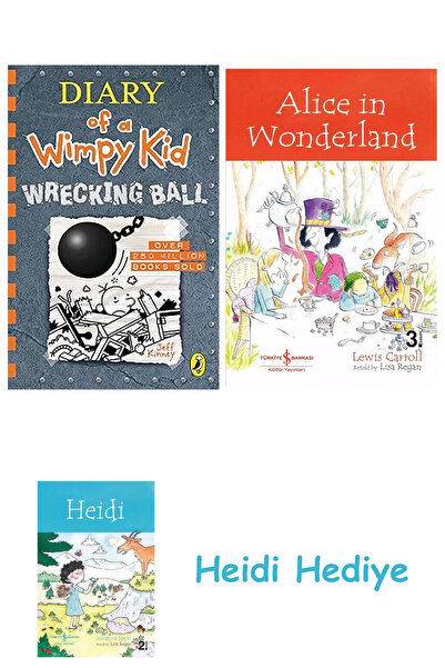 Bloomsbury يوميات طفل خجول: كرة التدمير (الكتاب 14) + أليس في بلاد العجائب + هايدي