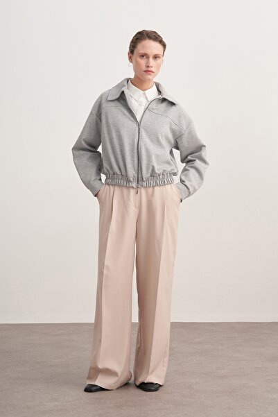 EBU Prive Γυναικείο μπουφάν Interlock Bomber Grey Melange