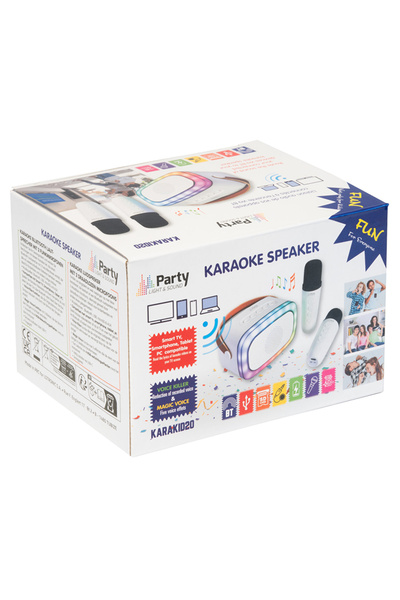 KlaussTech PORTABLE KARAOKE SPEAKER WITH 2 MICROPHONES BT/USB/TWS FUNCTION