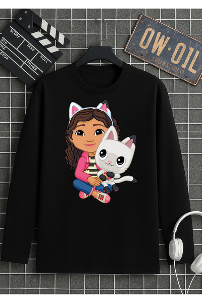 RYO FASHİON Gabby's Dream House με τύπωμα μαύρο μακρυμάνικο παιδικό μπλουζάκι...