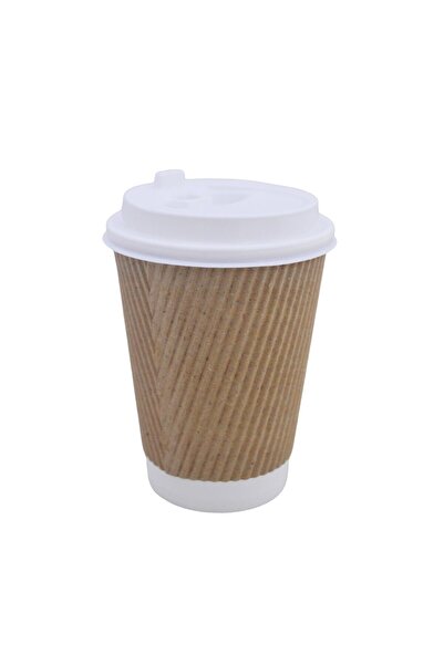 UAE Disposable paper cups with lid - 12 pieces