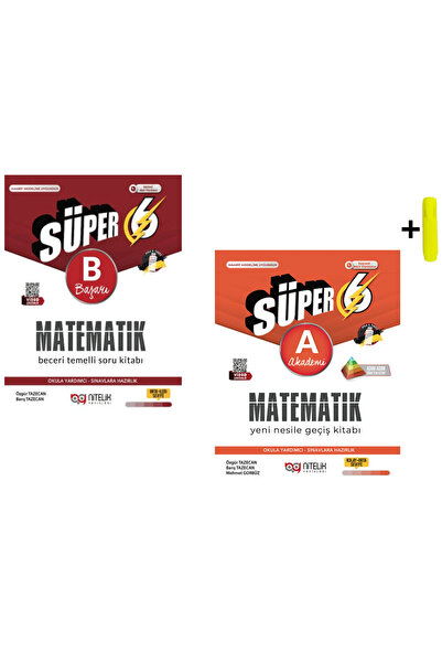 Nitelik Yayınları 6. Sınıf Matematik (A) (B) Beceri Temelli Soru Kitabı Seti ...