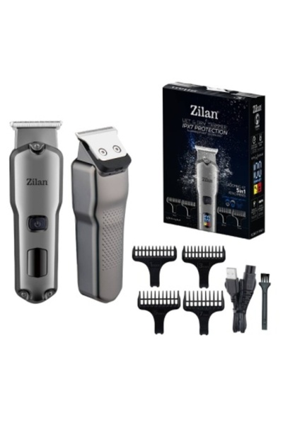 Zilan ZLN 8634 5-in-1 Hair Trimmer, IPX7, LED, 180 min Runtime, Black