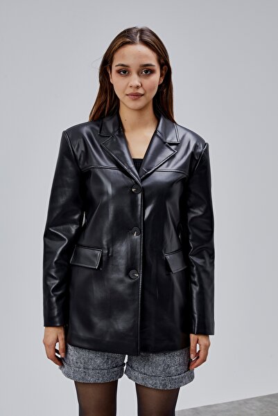 Bolivente Black Lined Leather Jacket