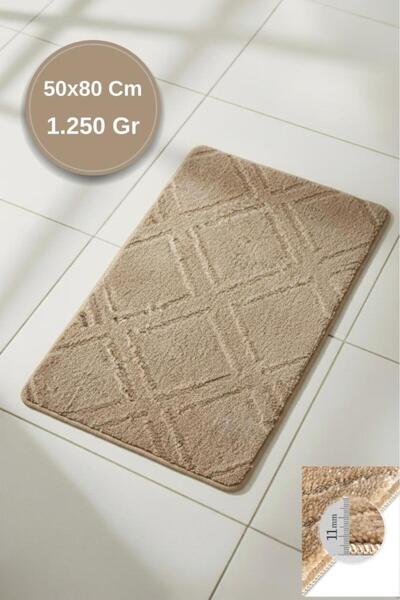 MODALİN Lüks Kaymaz Taban 50x80 cm Banyo Halısı/Paspası Wb - 11 mm Kalın %100...
