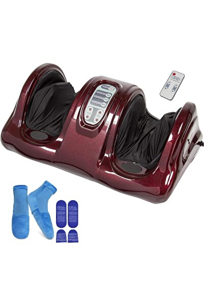 Relax Smart جهاز تدليك القدمين الكهربائي المتقدم مع التدفئة العميقة - أحمر (ي...