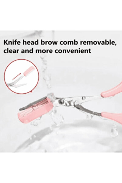 CRM Manual Eyebrow Trimmer, CRM, Scissor Design, Pink