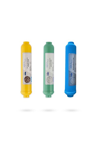 AQUAFLO Mineral Alkalin Detoks 3lü Su Arıtma Filtresi