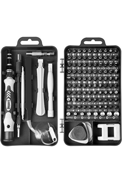 Primo Plus 115-In-1 Magnetic Precision Screwdriver Set Black.