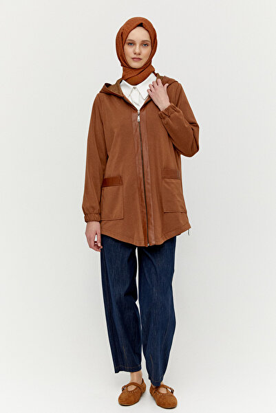 Setrms Kapüşonlu Fermuarlı Kısa Kap