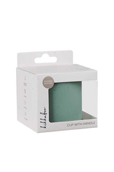 Kikka Boo Silicone cup with handle for independent drinking, Platinum Sage Green