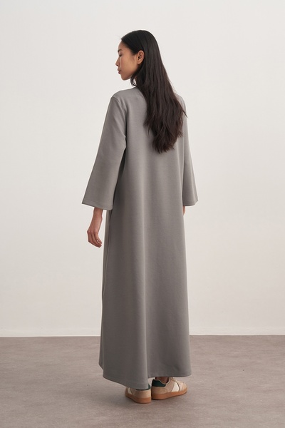 EBU Prive Women's Interlock O Oversized Dress Smoked