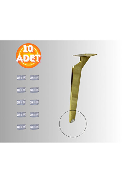 CAN METAL 10'lu Şeffaf Koltuk Ayak Papucu, Patiği, Parke Koruyucusu