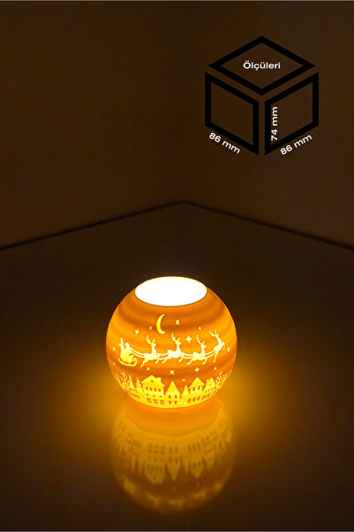 Genel Markalar Yılbaşı Noel Baba Modelli Tealight Girintili Mumluk No.2104N (...