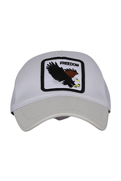 Bueno Shoes White Leather-Fabric-Freedom Men's Hat 01Mspk1004