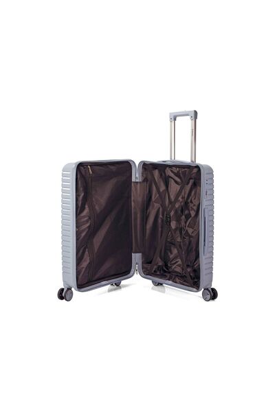 Benzi Troler de cabină BZ 5820, 55x33x20 cm, bagaj de mână, polipropilenă, încuietoare, 4 roți, albastru deschis