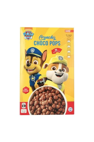 NİCKELODEON Paw Patrol Kandiz Choco Pops Cereal 375 g,