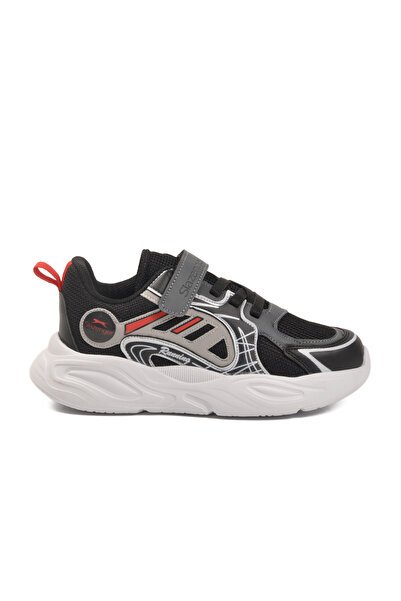 Slazenger Black Red Velcro Boys' Sports Shoes Kelsy F