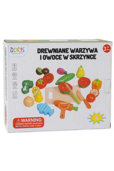 Doris 17-piece set of vegetables and fruits with magnet for Chef slicers in storage box, made of