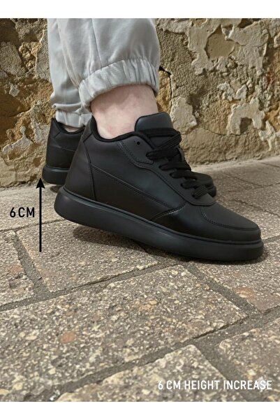 MAC MERO Black Sneaker +6Cm Height Increasing Daily Walking Shoes