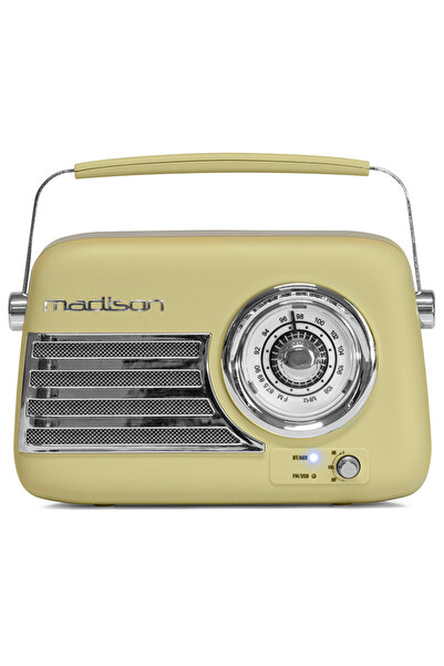 KlaussTech PORTABLE FM RADIO NOSTALGIA 15W WITH BLUETOOTH/AUX FUNCTION -OLIVE