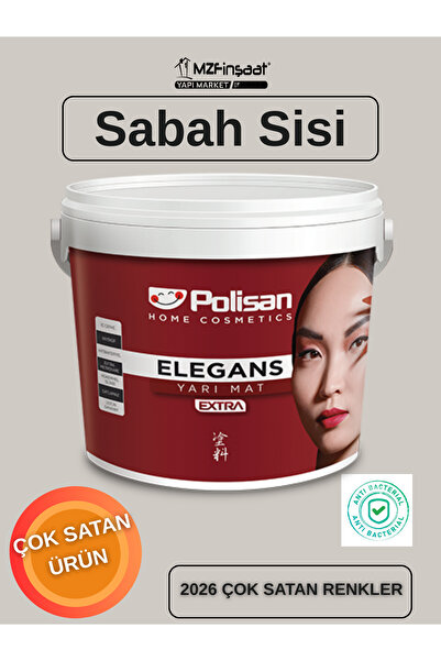 Polisan Elegans Extra Yarı Mat Küf Önleyici İç Cephe Boyası Sabah Sisi