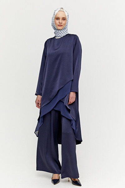 Setrms Asimetrik Tunikli Saten İkili Takım