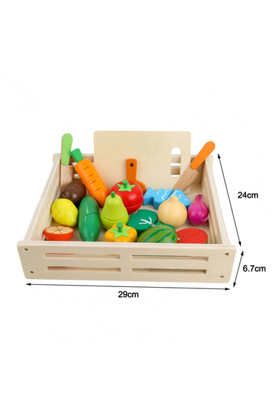 Doris 17-piece set of vegetables and fruits with magnet for Chef slicers in storage box, made of