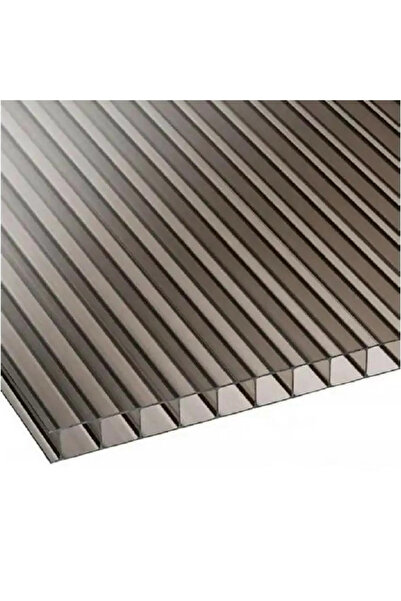 Kaleli Çatı 4 MM FÜME POLİKARBON LEVHA ÇATI SUNDURMA BALKON GARAJ SERA KAPLAMA 70X210 CM