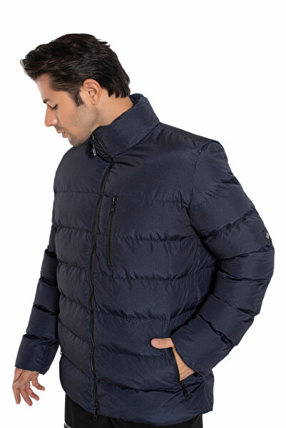 Crozwise Men's Padded Coat Navy Blue 5032-01