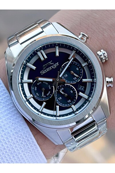 Slazenger Italian Design Bracelet Gift 2 Years Warranty 10 Atm Steel Men's Wristwatch Esl.Y2554.2