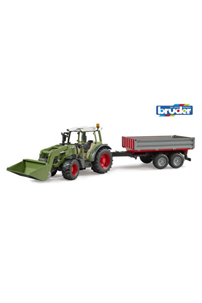 Bruder Tractor Fendt Vario 211 cu încărcător frontal și remorcă