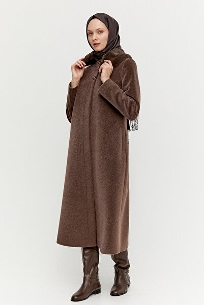 Setrms Çıkarılabilir Kürklü Kaşe Kaban