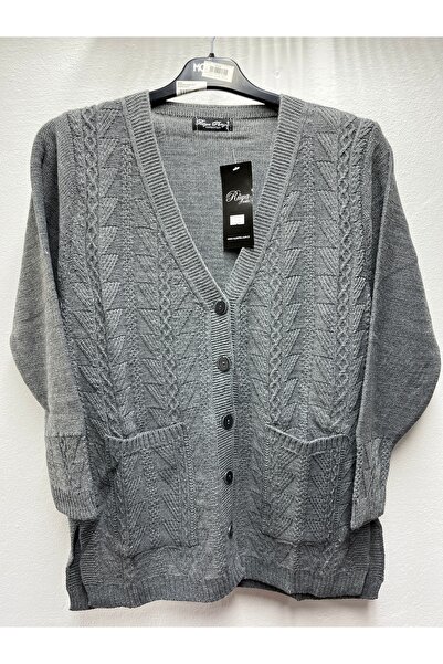 Rüya Hattuş Self-Patterned Mother's Jacket with Pockets