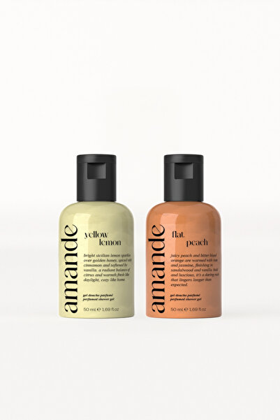 Amande Parfümlü Duş Jeli Seyahat Boy İkili Set