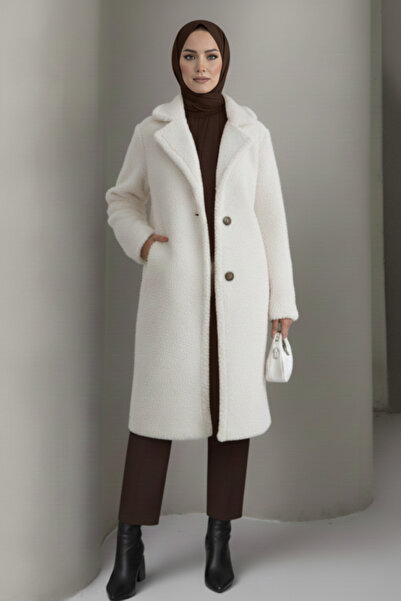 Aysan Moda Kışlık Kadın Teddy Uzun Mont