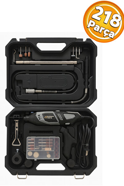 Karona İtaly Mini Kalıpçı Taşlama Gravür Seti 218 Parça 160 Watt